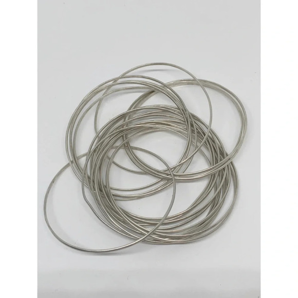 Silpada Sterling 21 Bangle Salute Interlocking Set - Picture 2 of 6